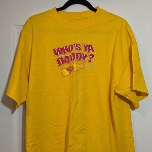 "who's your daddy" sugar daddy crewneck graphic tee t-shirt-Yellow Discount Ship
